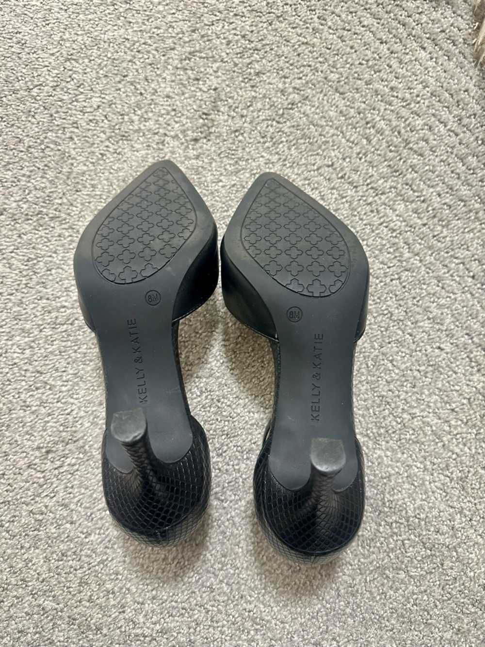 Kelly & Katie Black Pointed Ankle-Strap Pumps - Picture 5 of 7